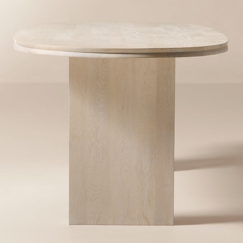 Vendome 91" Oval Whitewash Oak Dining Table - image 3 of 7