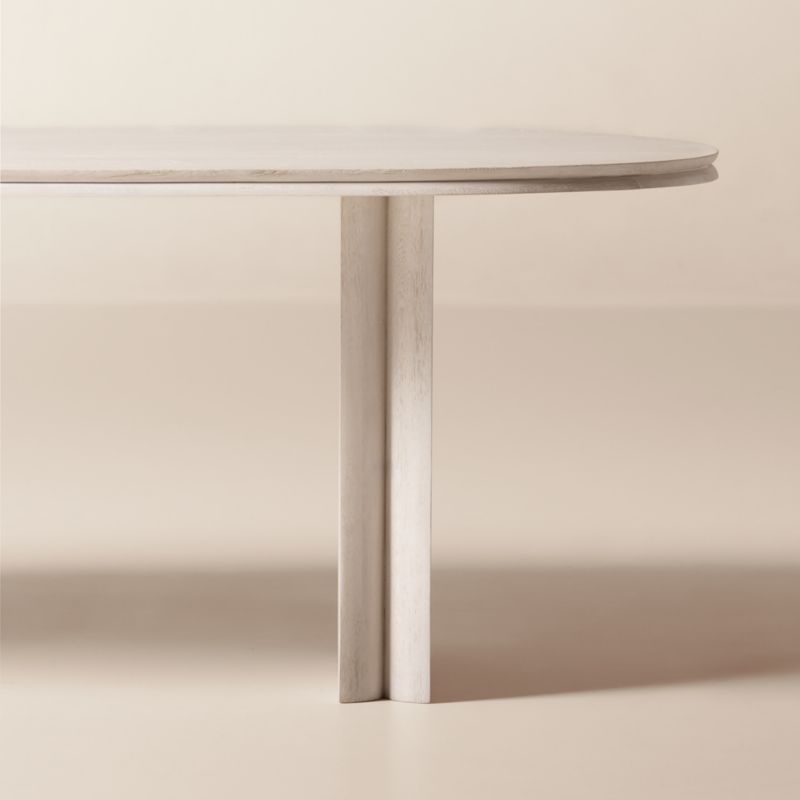 Vendome 91" Oval Whitewash Oak Dining Table - image 4 of 7