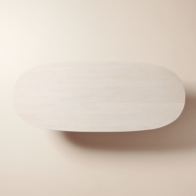 Vendome 91" Oval Whitewash Oak Dining Table - image 6 of 7