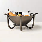 Venom Stainless Steel Serving Bowl with Black Cast Aluminum Frame