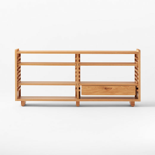 Ventura White Oak Low Bookcase by Lawson-Fenning