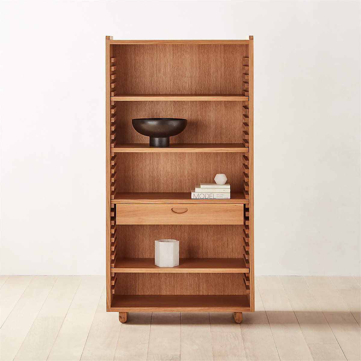 Ventura Modern White Oak Bookcase + Reviews CB2