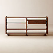 Ventura Walnut Wood Low Bookcase