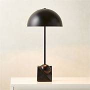 Enoki Mini Black Dome Table Lamp