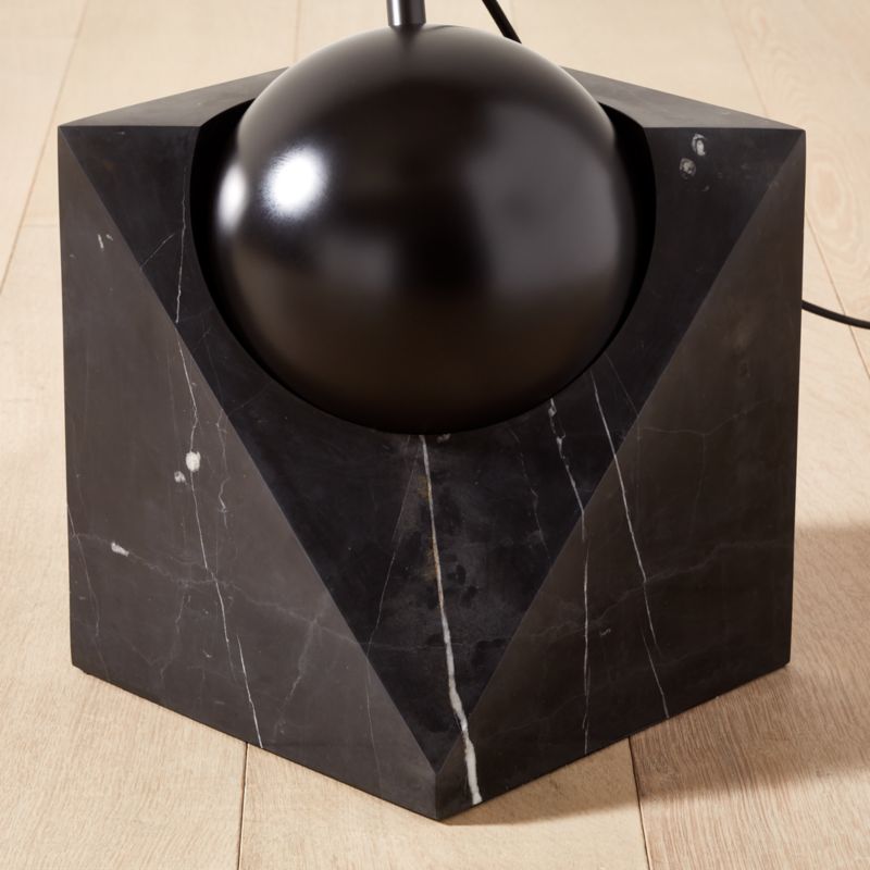 Venus Black Arc Floor Lamp with Marble Base - image 4 of 6