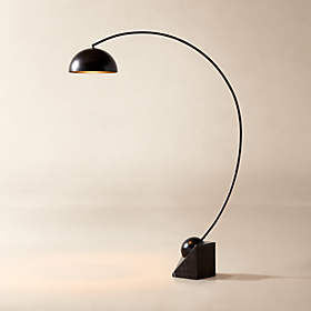 Polo Modern Black Marble Floor Lamp + Reviews | CB2