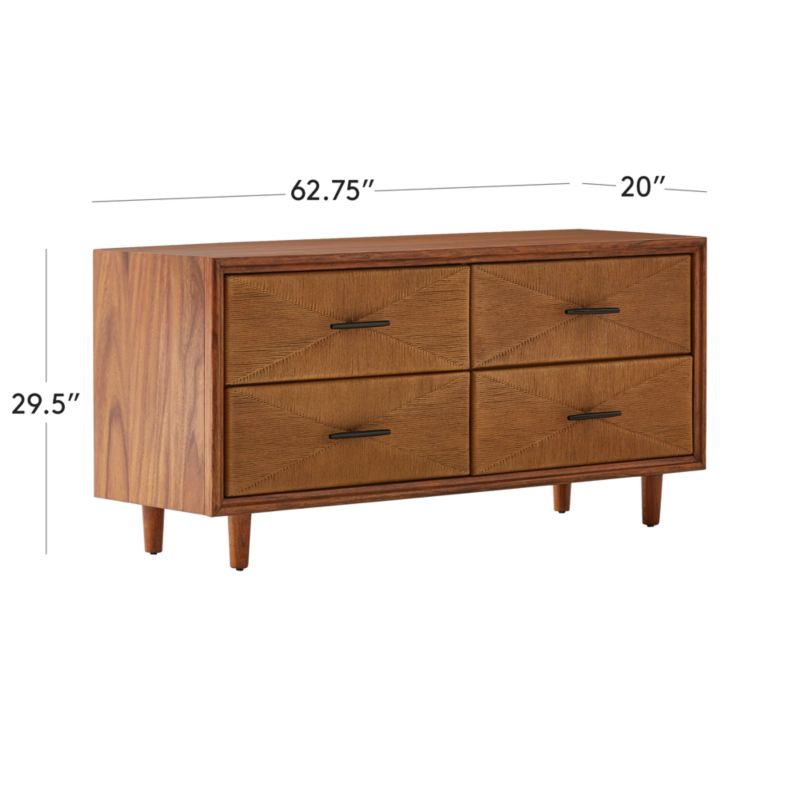 Verano Modern 4-drawer Rattan Dresser + Reviews 