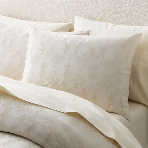 Veronica Organic Cotton Natural Full/Queen Duvet Cover
