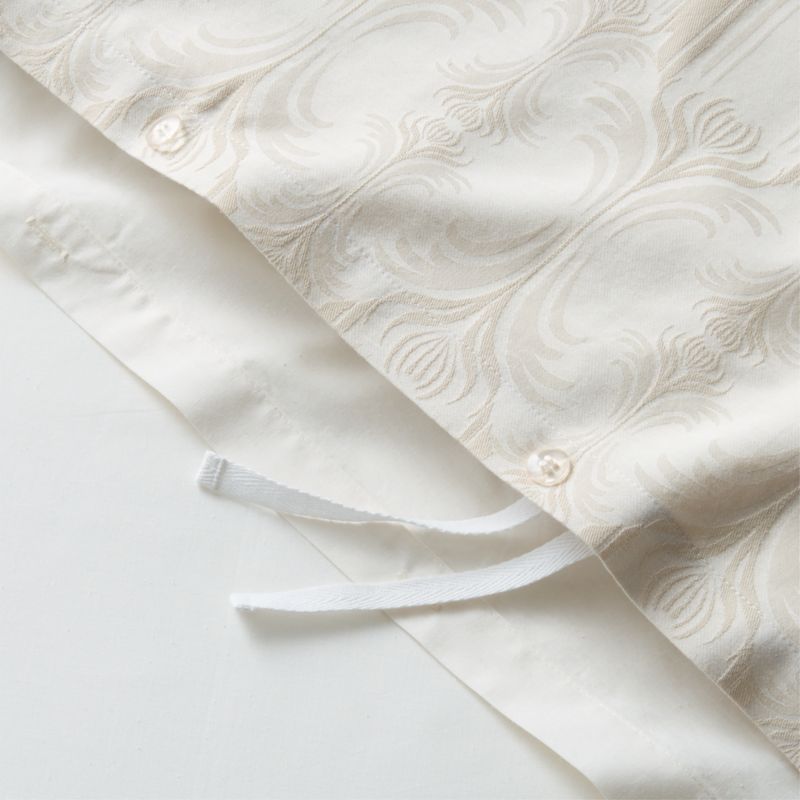 Veronica Organic Cotton Natural Full/Queen Duvet Cover - image 2 of 4