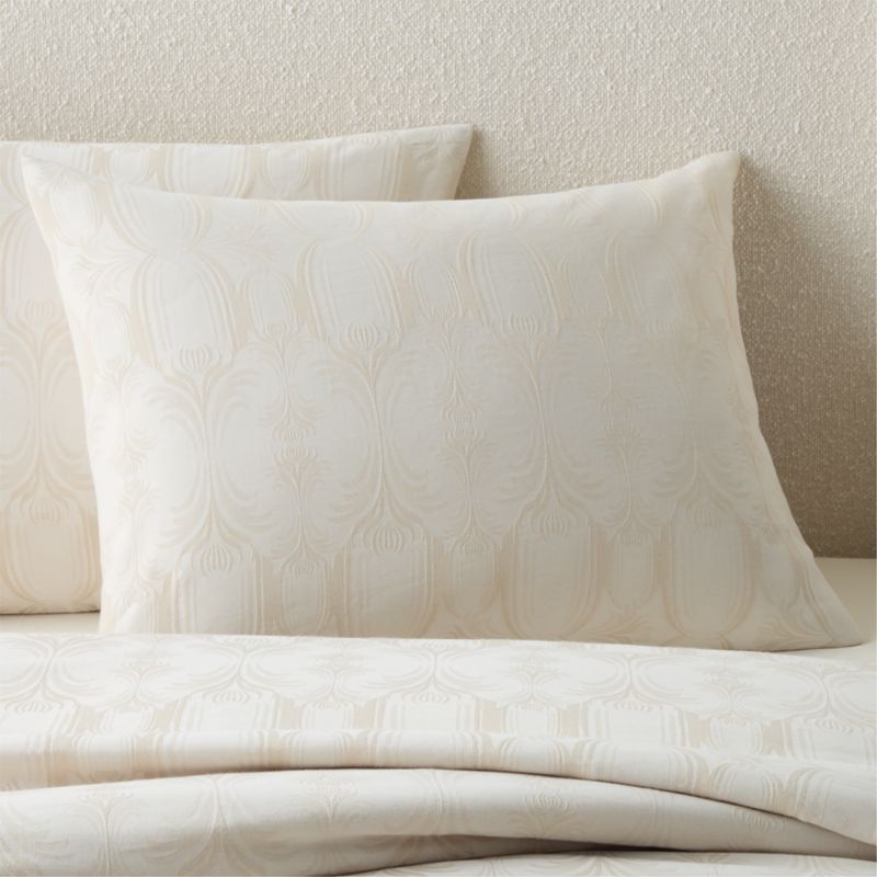 Viewing product image Veronica Organic Cotton Natural Standard Pillow Shams Set of 2 - image 1 of 6
