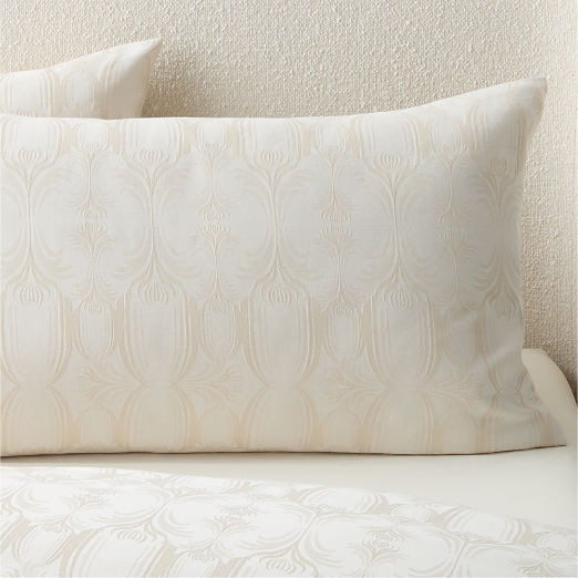 Veronica Organic Cotton Natural Pillow Shams Set of 2