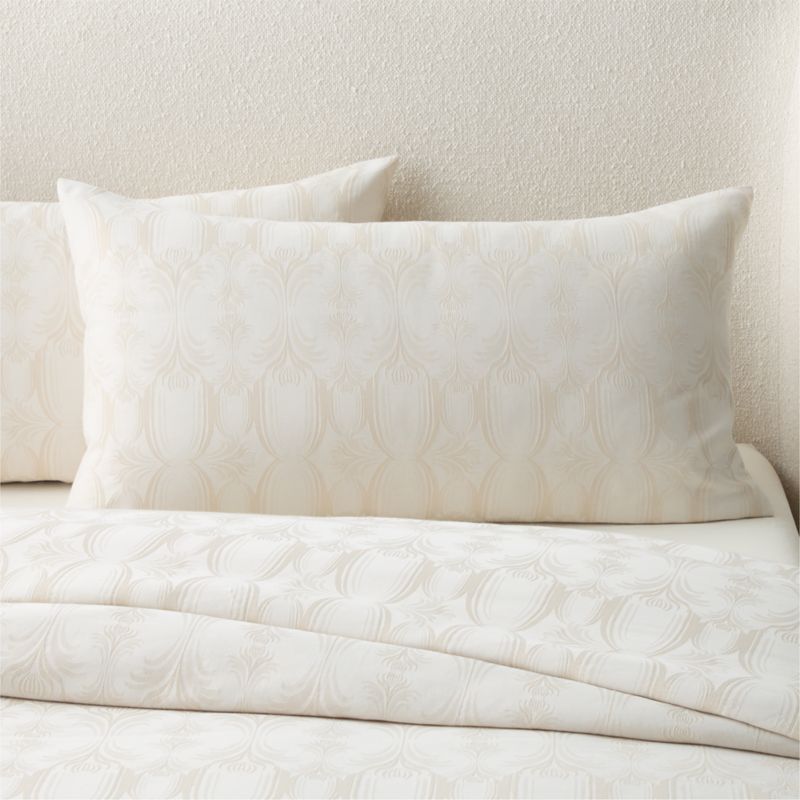 Viewing product image Veronica Organic Cotton Natural King Pillow Shams Set of 2 - image 1 of 6