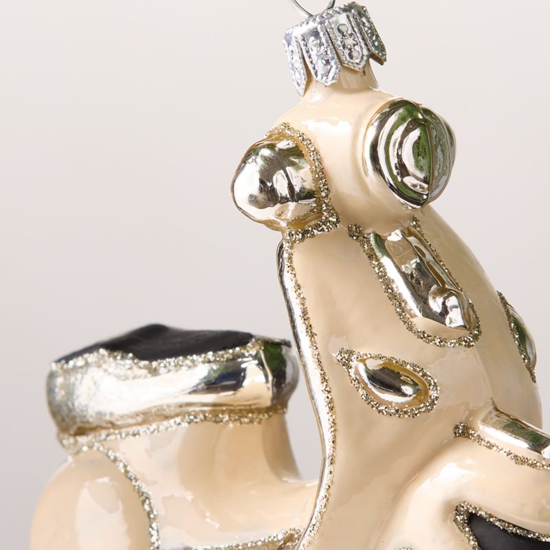 Handblown Italian Scooter Glass Christmas Tree Ornament - image 2 of 3