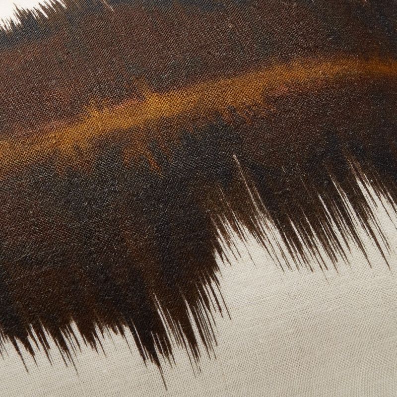 Vesper Brown and Tobacco Linen Lumbar Pillow with Down-Alternative Insert 48"x12" - image 2 of 4