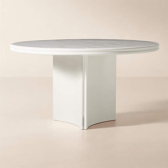 Vesper 55" Round White Resin Dining Table