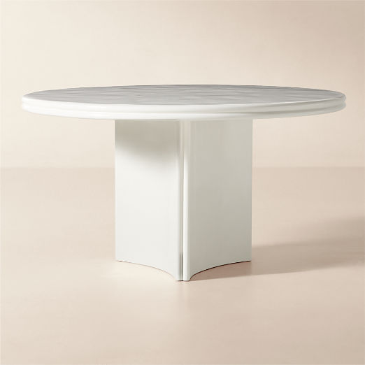 Vesper 55" Round White Resin Dining Table