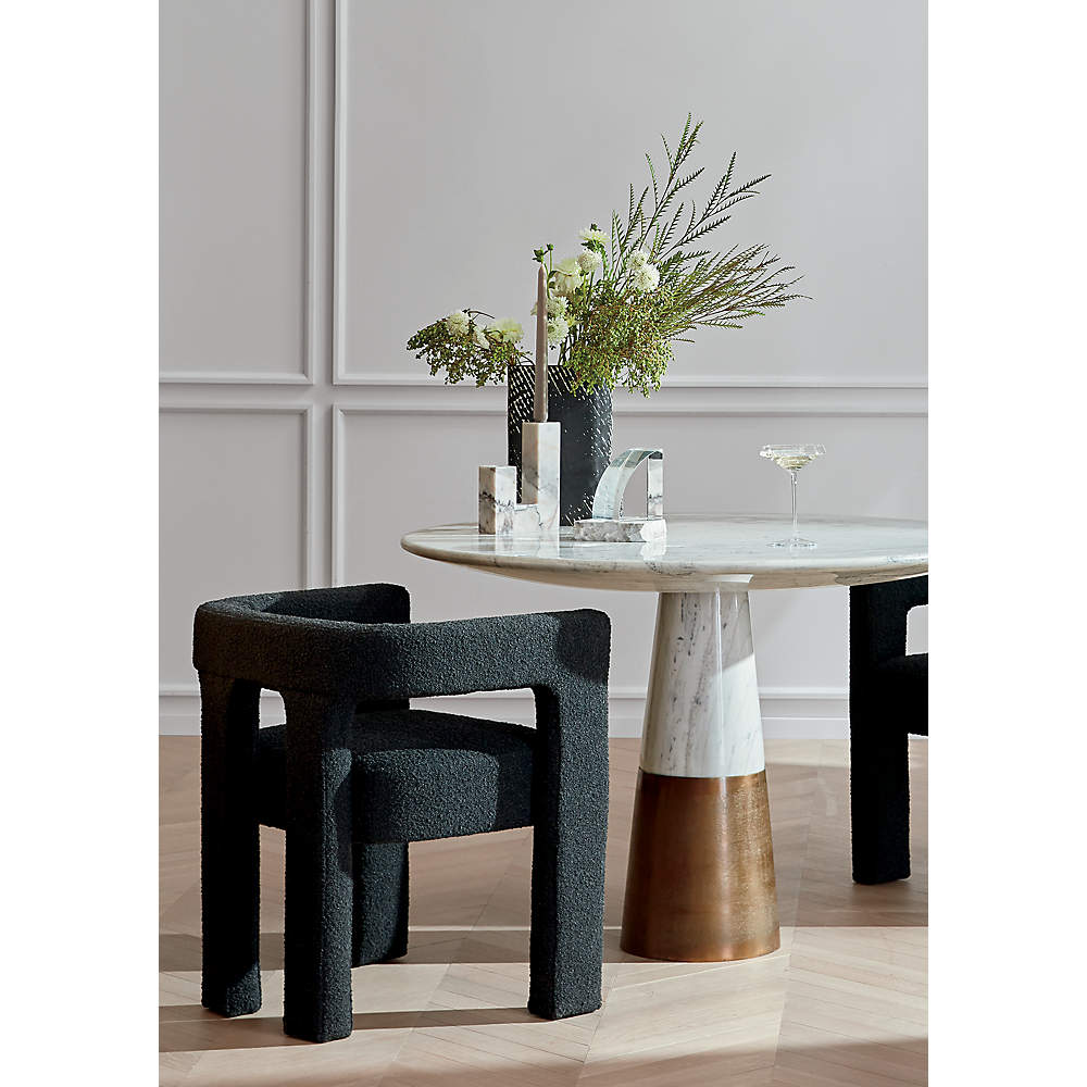 cb2 stature chair black