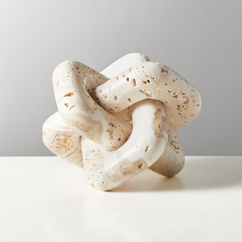 Shop Via Large Travertine Knot from CB2 on Openhaus