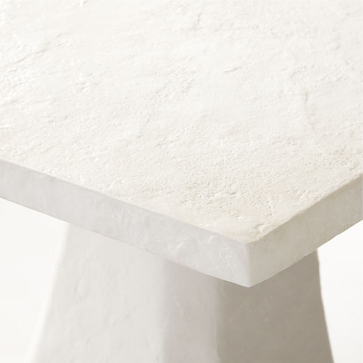 Via 92" Rectangular White Plaster Dining Table