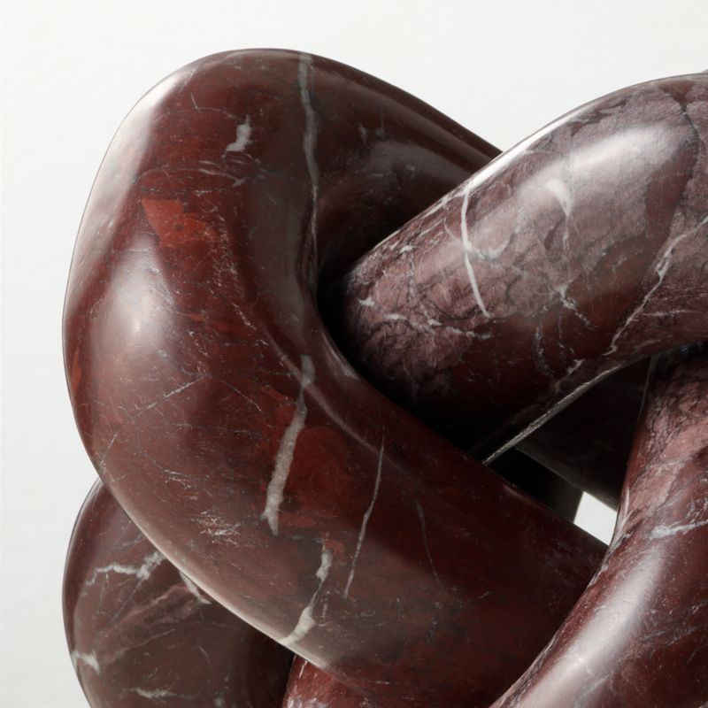 Via Red Marble Decorative Knot Sculpture - image 1 of 6