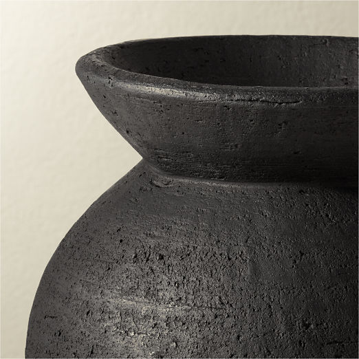 Victoria Black Terracotta Vase