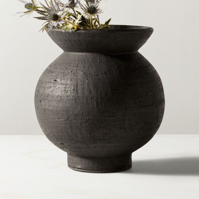 View Victoria Black Terracotta Vase details