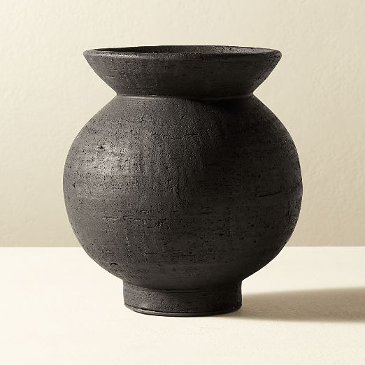 Victoria Black Terracotta Vase