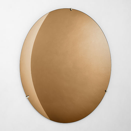 Vidro Convex Smoked Round Wall Mirror 48"