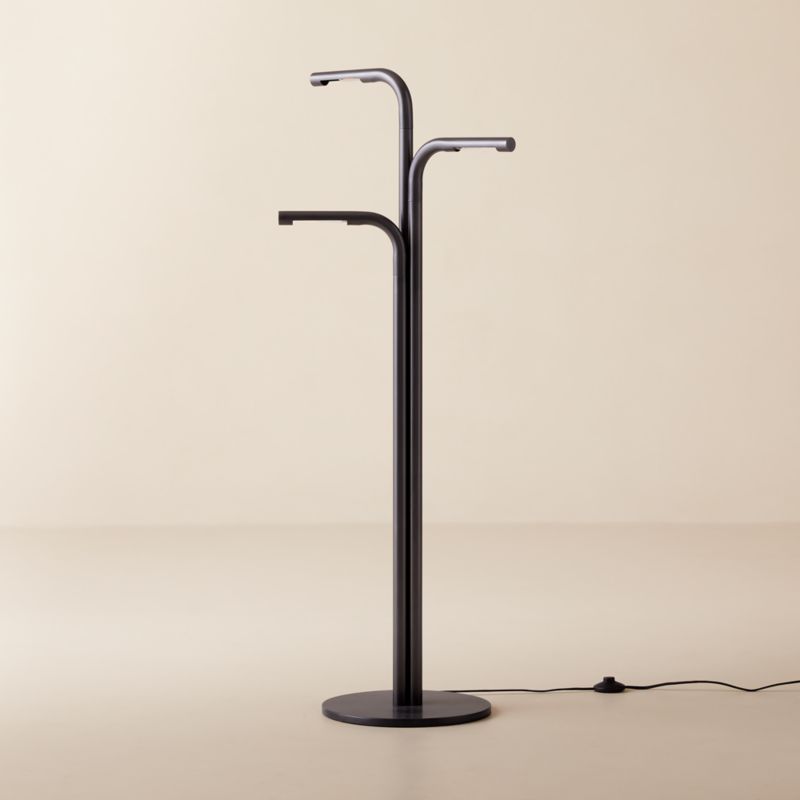 Viewpoint Articulating Blackened Brass Task Floor Lamp - image 3 of 9