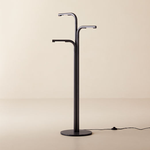 Viewpoint Articulating Blackened Brass Task Floor Lamp