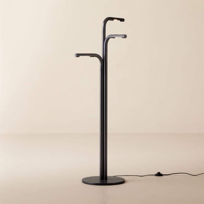 Viewpoint Articulating Blackened Brass Task Floor Lamp - image 0 of 9