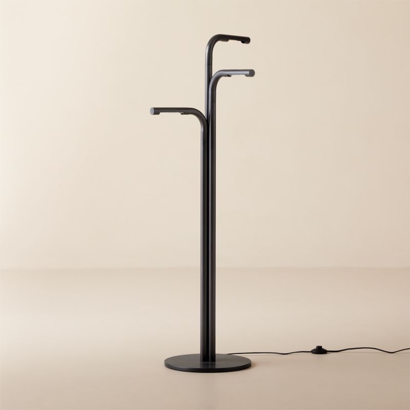 Viewpoint Articulating Blackened Brass Task Floor Lamp - image 2 of 9