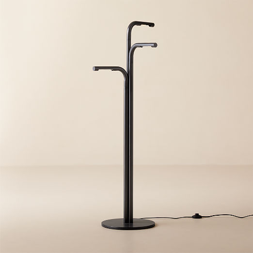 Viewpoint Articulating Blackened Brass Task Floor Lamp