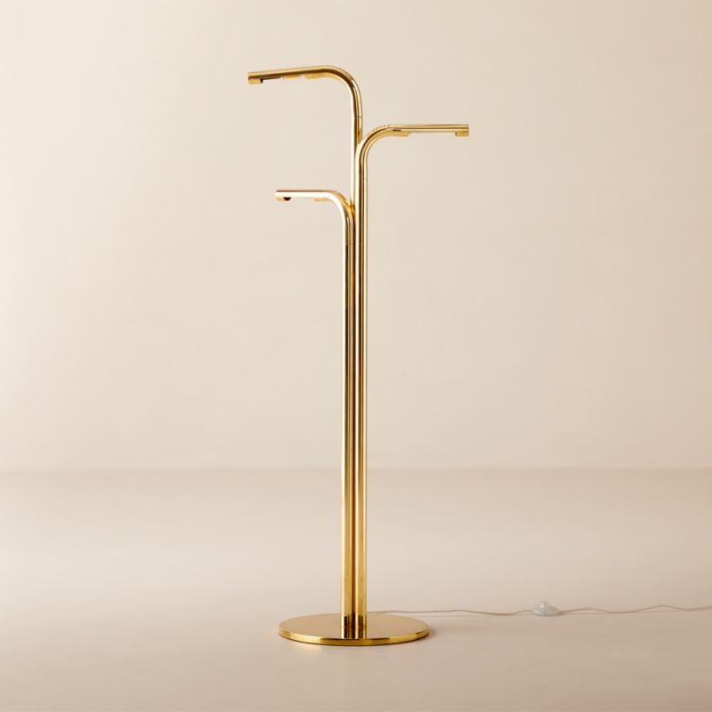 Viewpoint Articulating Brass Task Floor Lamp - image 3 of 9