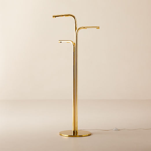 Viewpoint Articulating Brass Task Floor Lamp