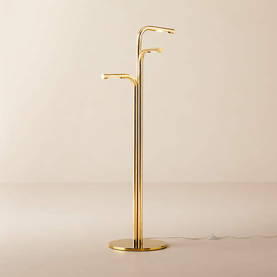 Viewpoint Articulating Brass Task Floor Lamp