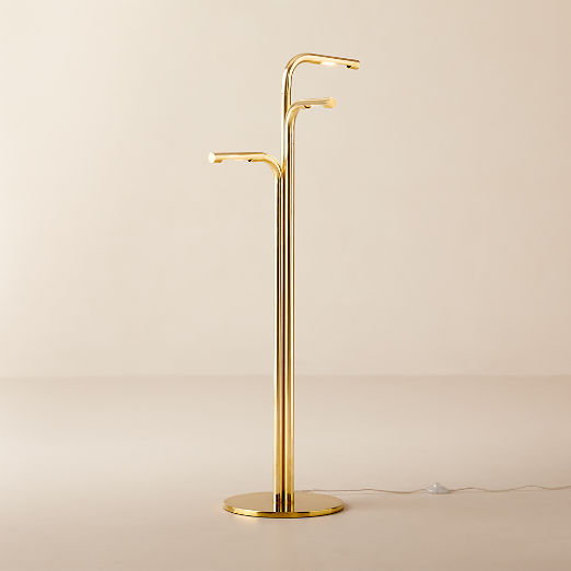 Viewpoint Articulating Brass Task Floor Lamp