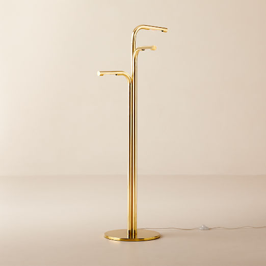 Viewpoint Articulating Brass Task Floor Lamp