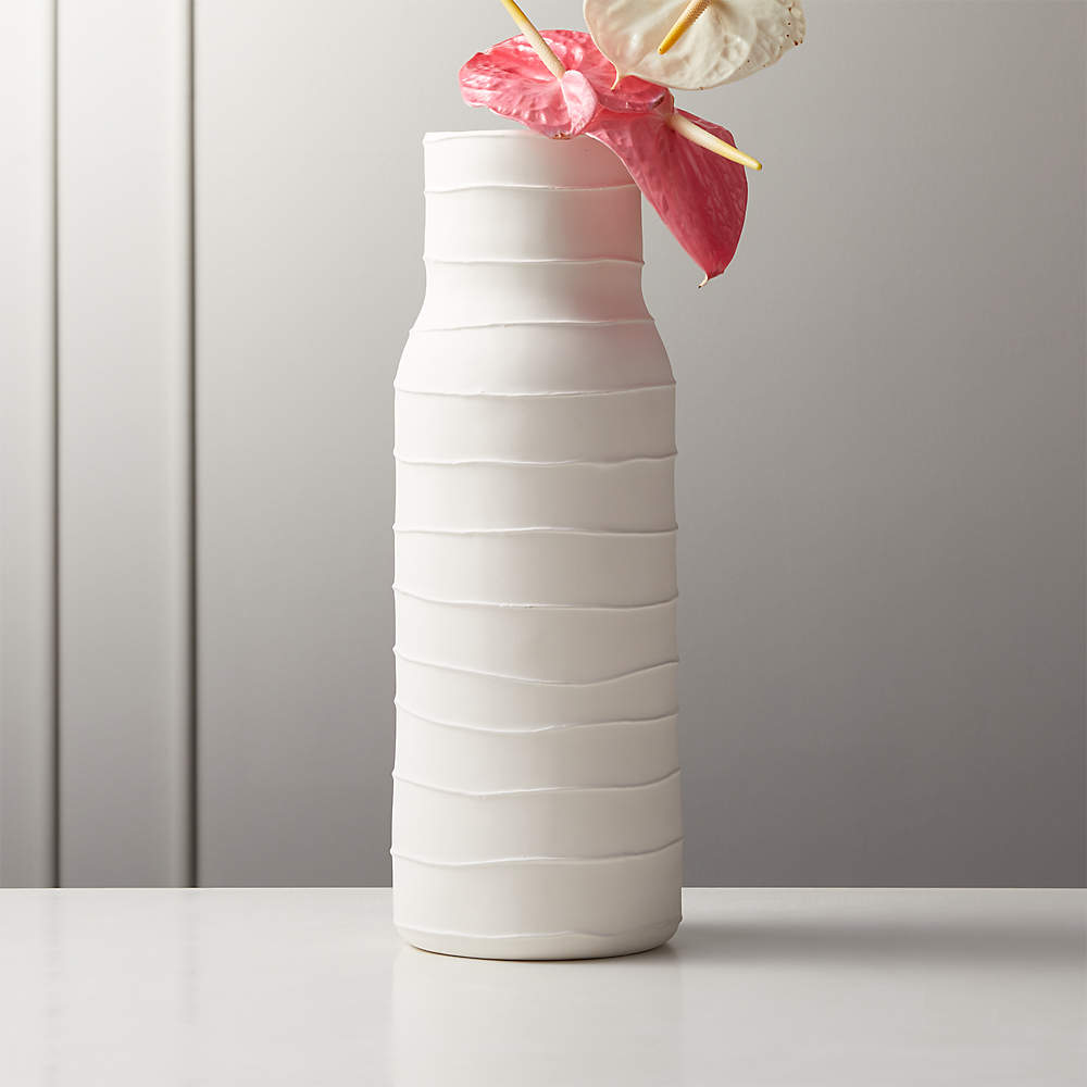 Valo Modern Matte White Ceramic Vase + Reviews