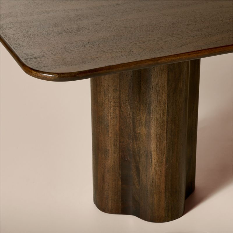 Viggo 108" Rectangular Dark Mango Wood Dining Table - image 6 of 8