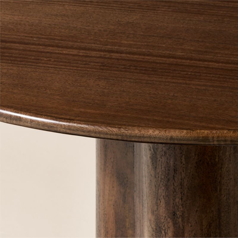 Viggo 42" Round Dark Mango Wood Dining Table - image 4 of 6