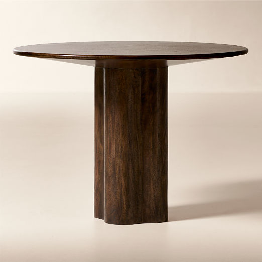 Viggo 42" Round Dark Mango Wood Dining Table