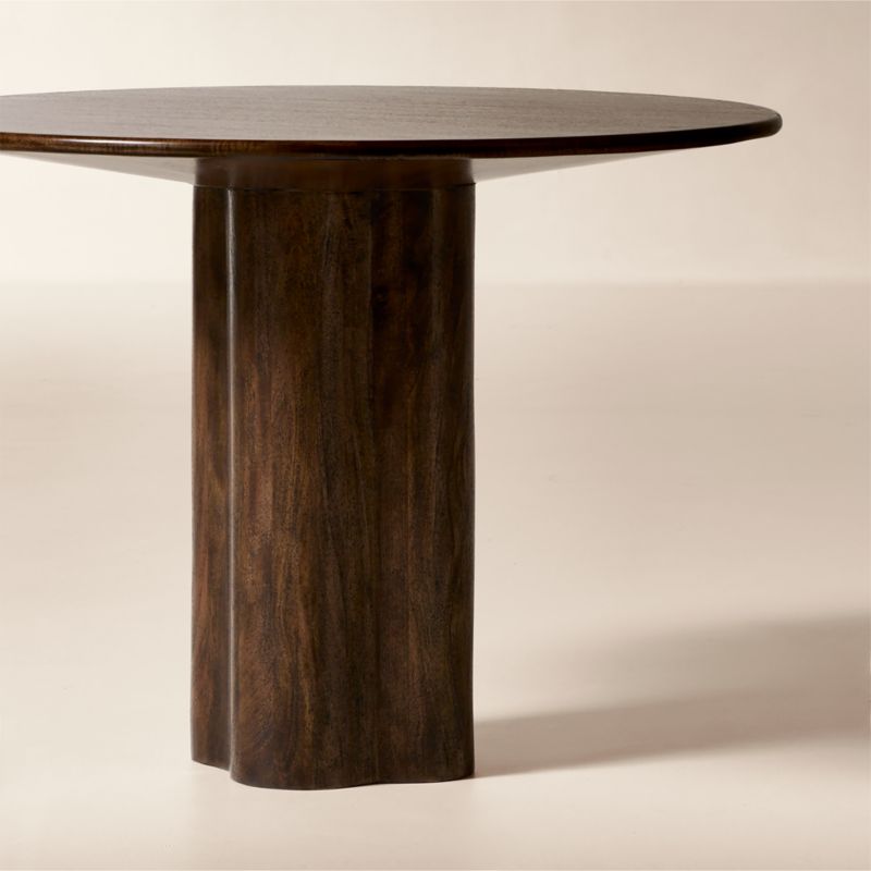 Viggo 42" Round Dark Mango Wood Dining Table - image 2 of 6