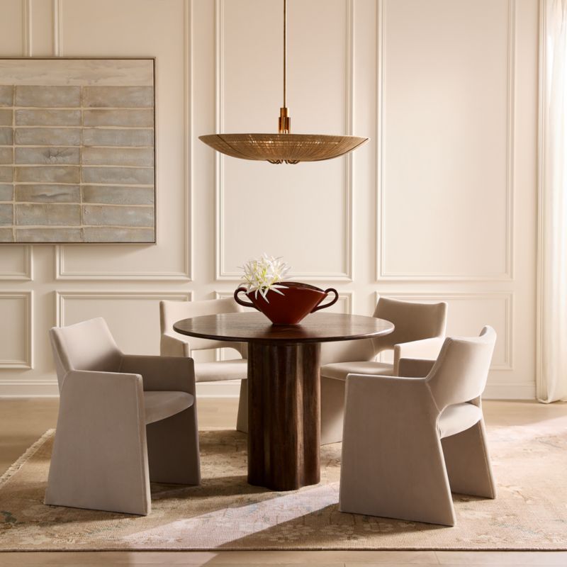 Viggo 42" Round Dark Mango Wood Dining Table - image 1 of 6