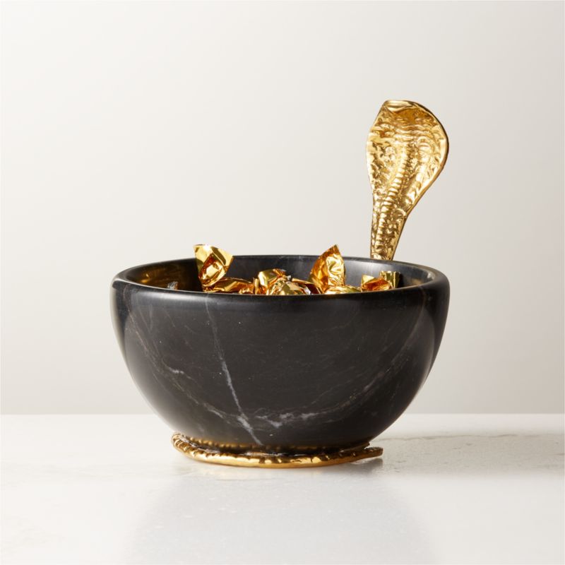 Vincent Black Marble Bowl - image 1 of 2