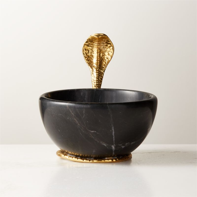 Vincent Black Marble Bowl - image 0 of 2