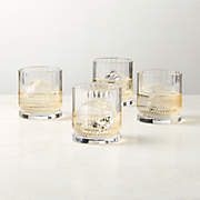 Vincent Double Old-Fashioned Glasses Set of 4 + Reviews | CB2