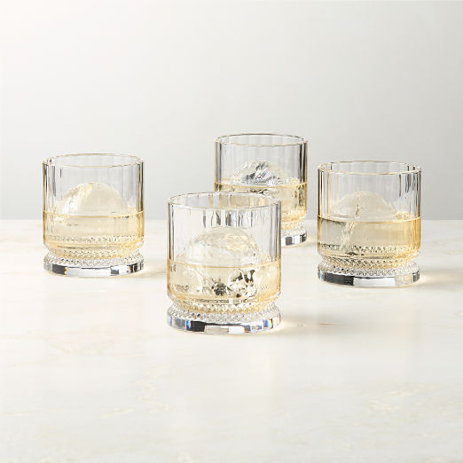 Vincent Double Old-Fashioned Glasses Set of 4