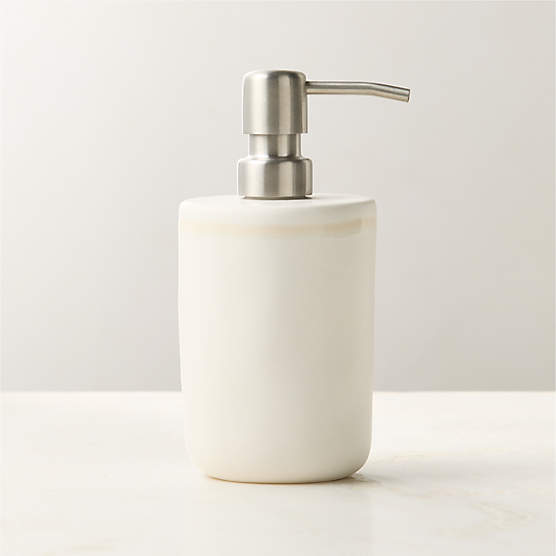 Violeta White Ceramic Soap Pump