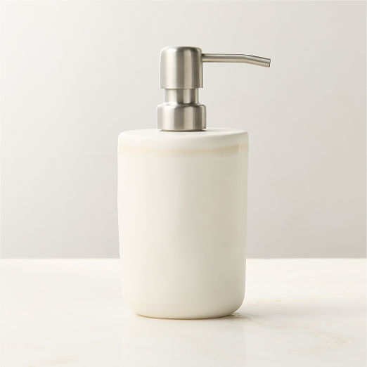 Violeta White Ceramic Soap Pump